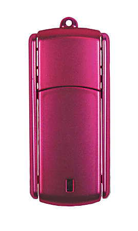 Ativa® Flip-Top USB Flash Drive With ReadyBoost™, 8GB, Metallic Pink