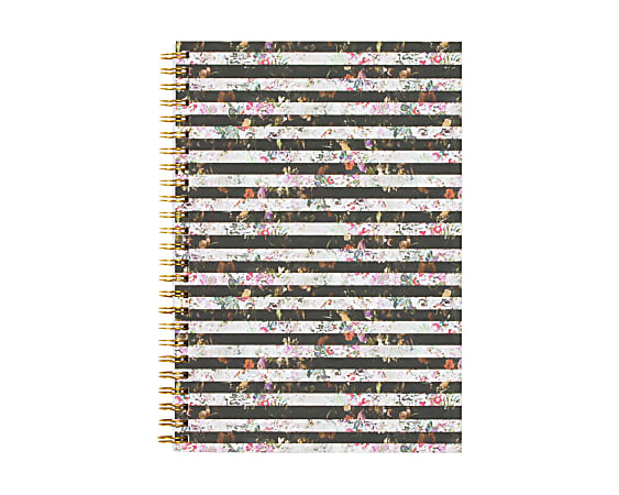 Nicole Miller Wire-O Notebook, 5 3/4" x 8 1/2", Lined, 80 Pages, Garden