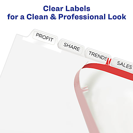 Avery Print and Apply Clear Label Dividers With Index Maker ...
