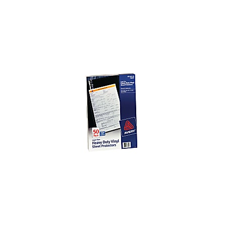 Avery® Sheet Protectors, Legal Size, Top Loading, Heavyweight, 8 1/2" x 14", Clear, Pack Of 50