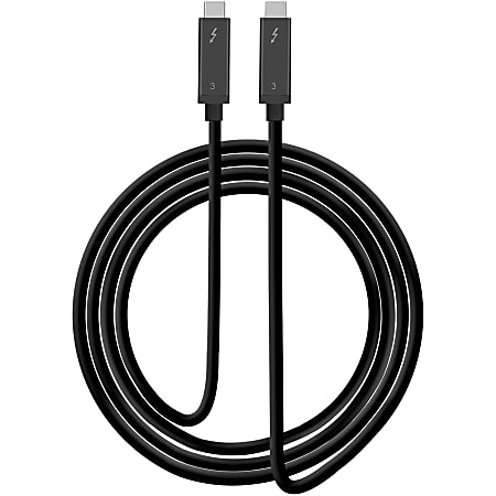 SIIG Thunderbolt 3 40Gbps Active Cable - 2M - 6.56 ft Thunderbolt 3 Video/Data Transfer Cable for Notebook, Monitor, Docking Station - First End: 1 x USB Type C Male Thunderbolt 3 - Second End: 1 x USB Type C Male Thunderbolt 3 - 5 GB/s - Black