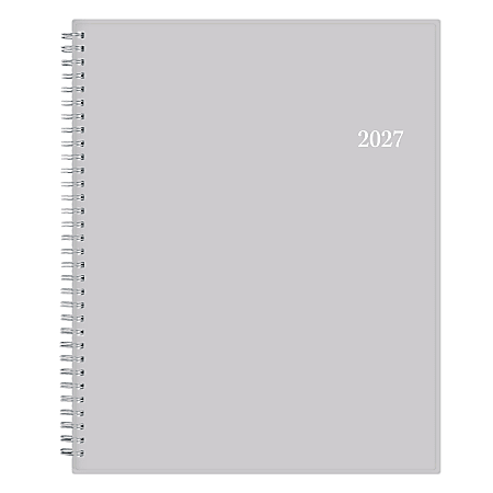 2027 Blue Sky Passages Solid Gray 1 Weekly/Monthly Planning Calendar, 8.5x11, 0%, PP, Jan–Dec, RY27