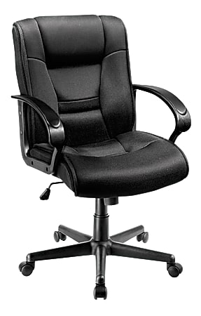 Brenton Studio® Ruzzi Mesh Mid-Back Chair, Black