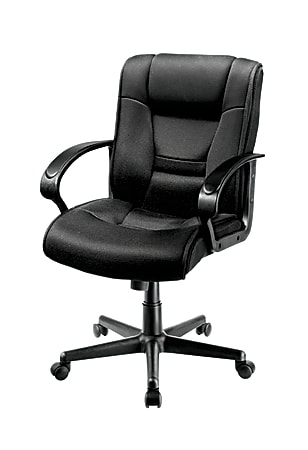 Brenton Studio Ruzzi Mesh Mid Back Chair Black Office Depot