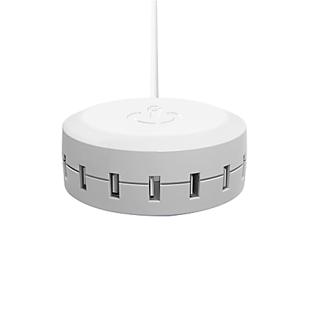 ChargeHub X7 Signature 7-Port USB Desktop Charging Station, White, CRG-X7-SIG-002
