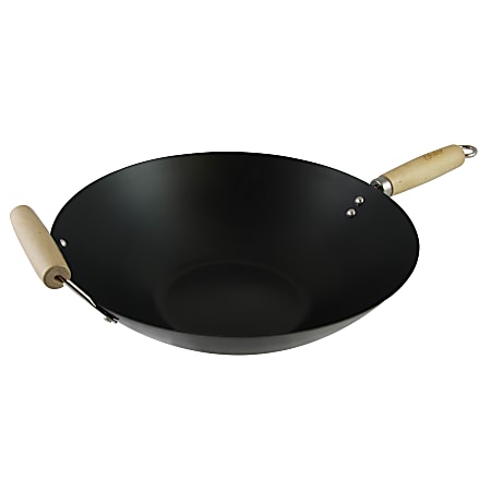 Oster Findley 13-3/4" Carbon Steel Wok, Black