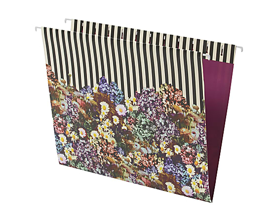 Nicole Miller Hanging File Folders, Letter Size, Flower, Pack Of 6