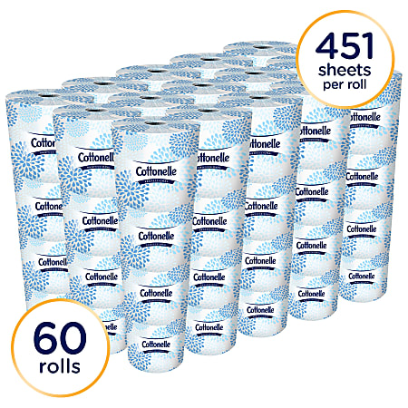 Cottonelle Bulk Standard 2 Ply Toilet Paper 451 Sheets Per Roll Pack Of ...