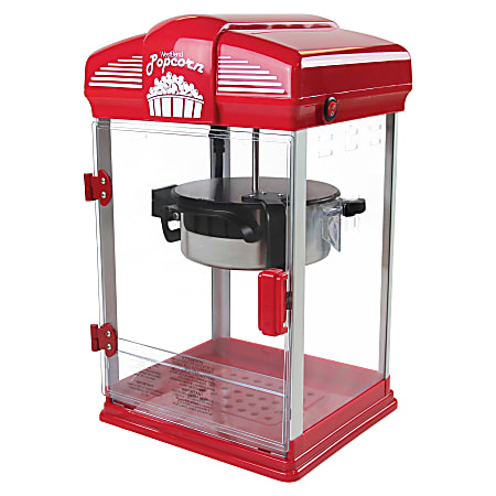 West Bend Popcorn Maker, 17-3/4”H x 10-11/16”W x 10-7/8”D, Red