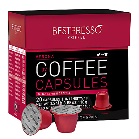 Bestpresso Single-Serve Coffee Freshpacks, Verona, Variety Pack, Carton Of 120, 6 x 20 Per Box