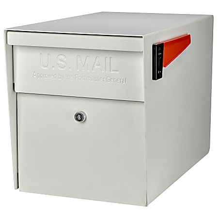 Mail Boss™ Curbside Locking Mailbox, 13 3/4" x 11 1/4" x 21", White
