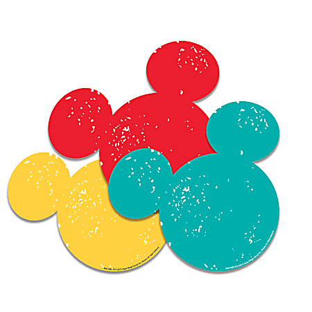 Eureka Mickey Mouse® Paper Cut Outs, 5", Multicolor, 36 Cut outs Per Pack, Bundle Of 6 Packs