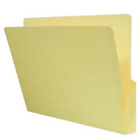 Smead® Manila Reinforced End-Tab Folders, 2/5 Cut, Letter Size, Pack Of 100