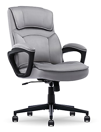 Serta® Comfort Classic Ergonomic Fabric High-Back Executive Office Chair, Gray