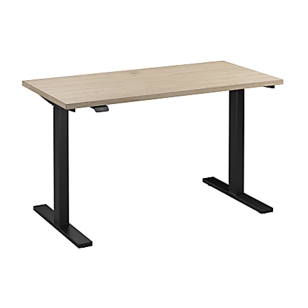 Bush Business Furniture Move 60 Series 48"W Height Adjustable Standing Desk, Natural Elm/Black, Standard Delivery