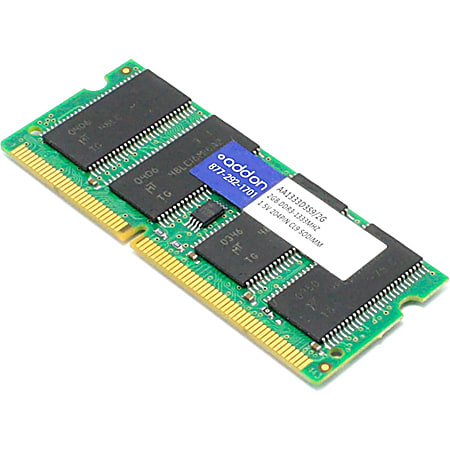 AddOn AA1333D3S9/2G x1 JEDEC Standard 2GB DDR3-1333MHz Unbuffered Dual Rank 1.5V 204-pin CL9 SODIMM - 100% compatible and guaranteed to work