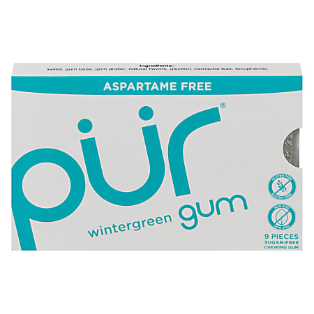 Pur Gum, Wintergreen, 0.44 Oz, Total Qty 108