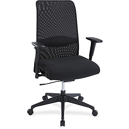 Lorell® High-Back Suspension Chair, Mesh/Fabric, Black