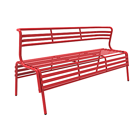 Safco® CoGo™ Indoor/Outdoor Bench With Back, Red