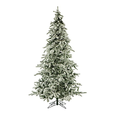 Fraser Flocked Mountain Pine Unlit Christmas Tree, 7 1/2', Snow