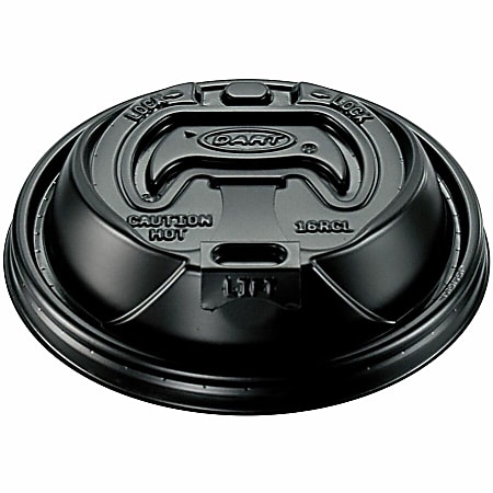 Dart Black Plastic Reclosable Lids - Round - Plastic - 1000 / Carton - 100 Per Bag - Black Dart Black Plastic Reclosable Lids - Round - Plastic - 1000 / Carton - 100 Per Bag - Black