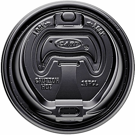 Dart Black Plastic Reclosable Lids - Round - Plastic - 1000 / Carton - 100 Per Bag - Black Dart Black Plastic Reclosable Lids - Round - Plastic - 1000 / Carton - 100 Per Bag - Black