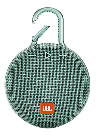 JBL Clip 3 Portable Bluetooth&reg; Speaker, Teal, JBLCLIP3TEAL