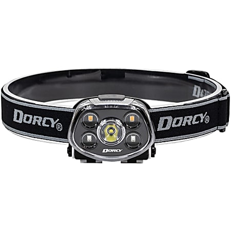 Dorcy Pro 470 Lumen LED, High CRI, And UV Headlamp - 5 x LED - 470 lm Lumen - 3 x AAA - Alkaline - Battery - Water Resistant - Gray