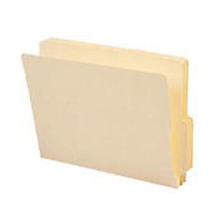 Smead® Manila Reinforced End-Tab Folders, Straight Cut, Letter Size, Pack Of 100