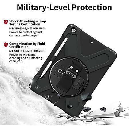 Codi Rugged Carrying Case for 10.2 Apple iPad 7th Generation iPad 8th  Generation iPad 9th Generation Tablet Black - ODP Business Solutions