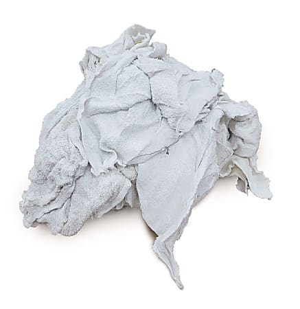Pro-Clean Basics Terry Rags, Assorted Sizes, White, 3-Lb Bag