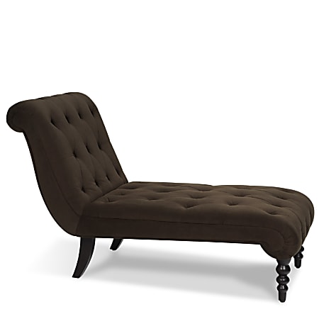 Office Star™ Avenue Six Curves Chaise Lounge, Chocolate/Dark Brown