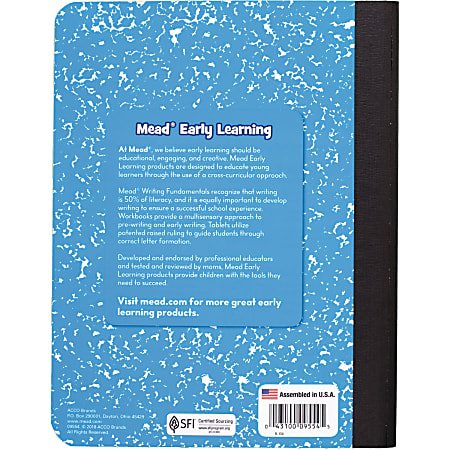 Mead Primary Journals 7 12 x 9 12 Half Page Ruled 100 Sheets Blue Pack ...
