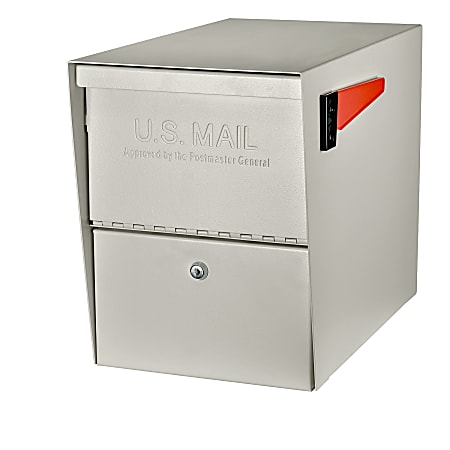 Mail Boss™ Package Master Locking Mailbox, 16 1/2"H x 12"W x 21 1/2"D, White