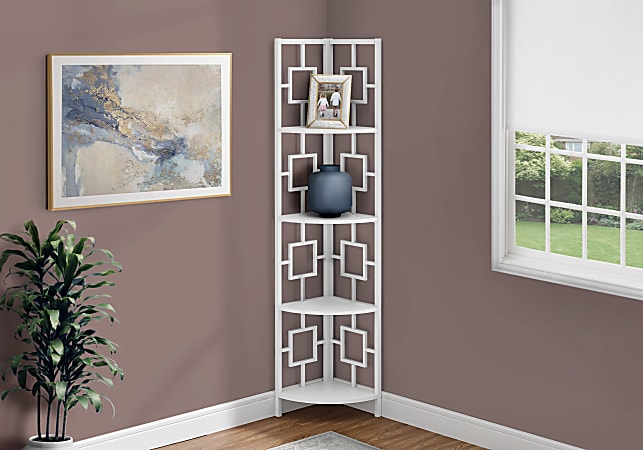 4 shelf corner bookcase discount
