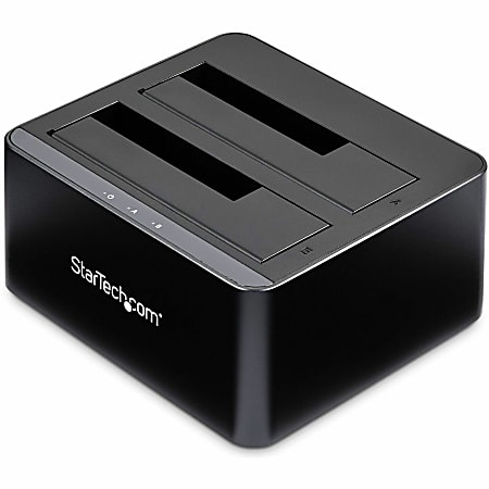 StarTech.com Dual Bay SATA HDD Docking Station for 2 x 2.5 / 3.5" SATA SSD / HDD - USB 3.0 - SATA Hard Drive Docking Station