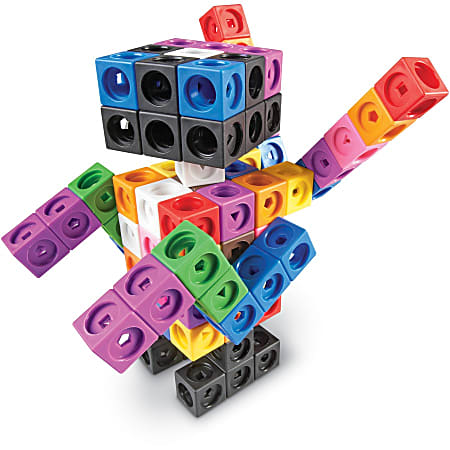 Learning Resources MathLink Cubes Big Builders - Skill Learning: Imagination, Building, STEM, Creativity, Mathematics - 5-9 Year - Multi