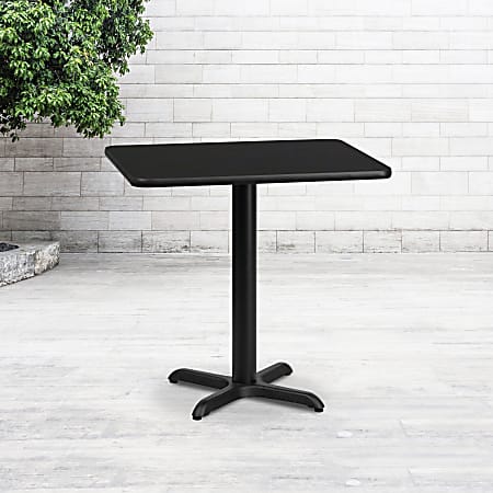 Flash Furniture Rectangular Laminate Table, 31-3/16"H x 24"W x 30"D, Black
