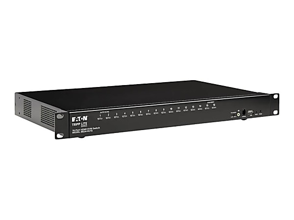 Tripp Lite HDMI/USB KVM Switch 16-Port with Audio/Video and USB Peripheral Sharing, 1U Rack-Mount - KVM/audio switch - B024HU16