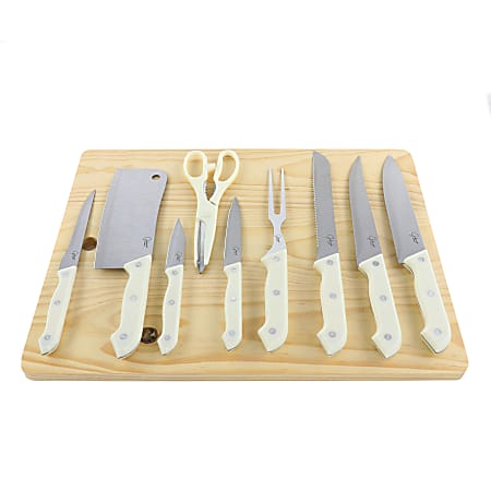 Gibson Home Wildcraft 10-Piece Cutlery Set With Cutting Board
