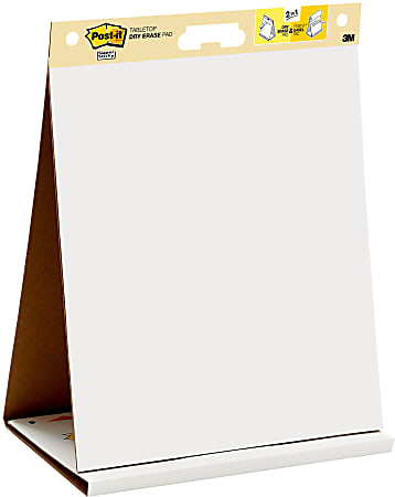 Post-it Notes Super Sticky Dry-Erase Tabletop Easel Pad, 20" x 23", Pad Of 20 Sheets