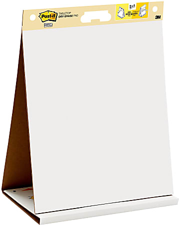Post-it® Notes Super Sticky Dry-Erase Tabletop Easel Pad, 20" x 23", Pad Of 20 Sheets