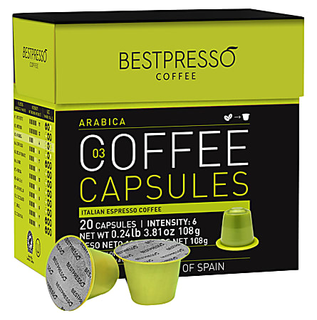 Bestpresso Single-Serve Coffee Freshpacks, Arabica, Variety Pack, Carton Of 120, 6 x 20 Per Box