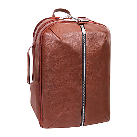 McKleinUSA Englewood Backpack With 17" Laptop Pocket, Brown