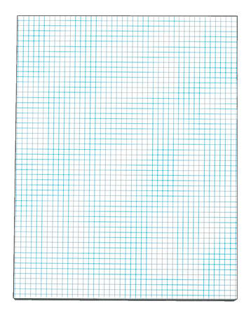 TOPS™ Quadrille Pad With Medium-Weight Paper, 5 x 5 Squares/Inch, 25 Sheets, White