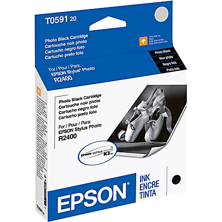 Epson® T0591 UltraChrome™ K3 Black Ink Cartridge, T059120