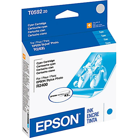 Epson® T0592 UltraChrome™ K3 Cyan Ink Cartridge, T059220