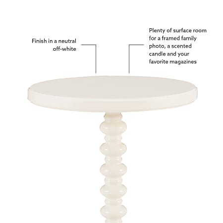 Round spindle store side table