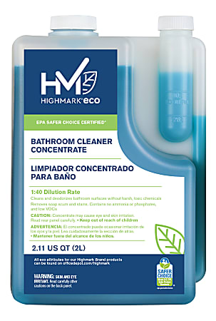 Highmark® ECO Liquid Bathroom Cleaner Concentrate, 2 Liters