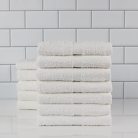 1888 Mills Durability Cotton Hand Towels 16 x 27 White Pack Of 120 Towels Office Depot
